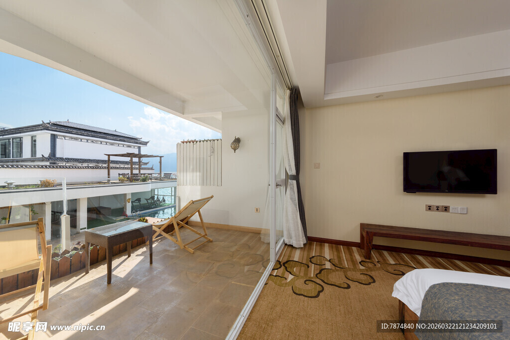 现代风格观景卧室