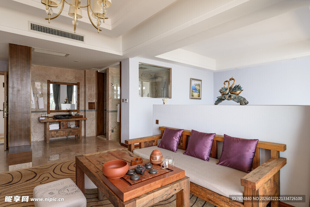 中式风格温馨客厅一角