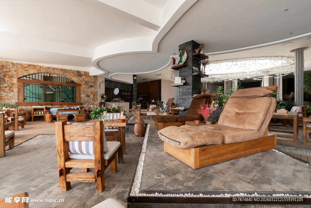 温馨复古风室内休闲空间