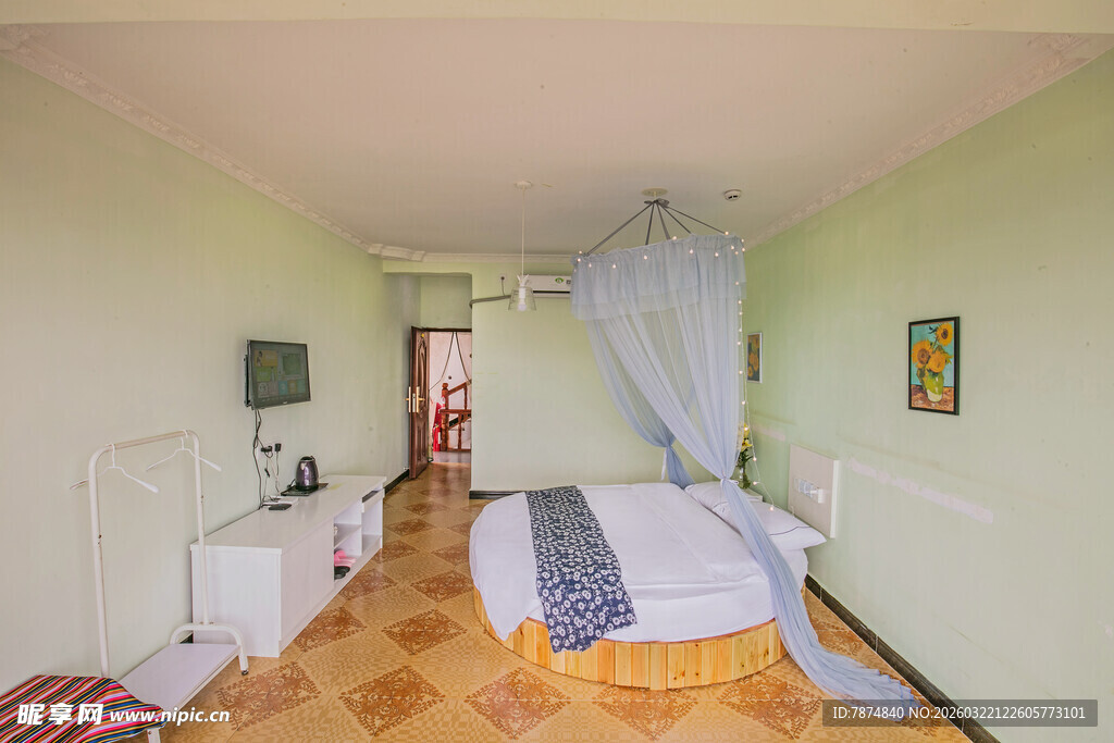 简约温馨卧室室内场景