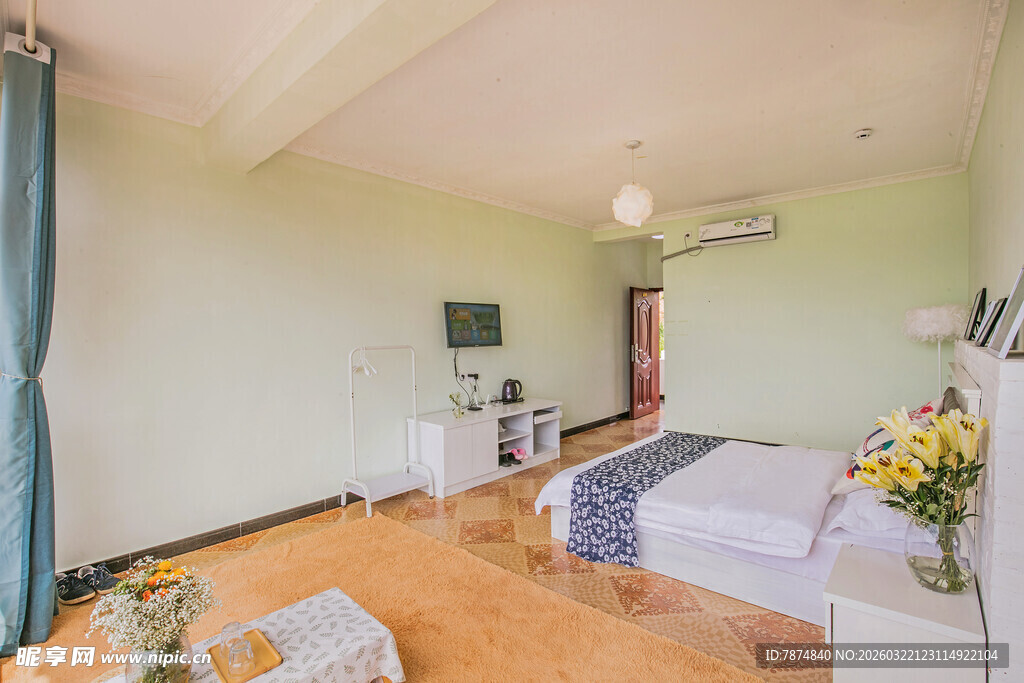 温馨简约风卧室室内场景