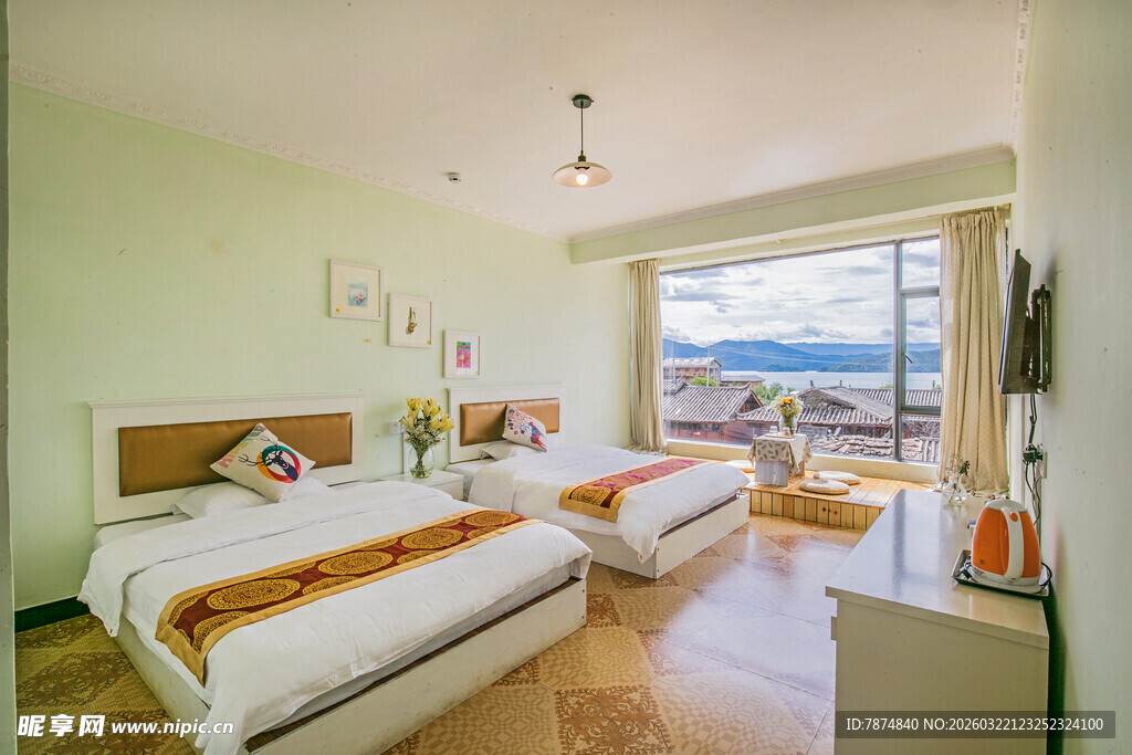 清新双床房 窗外风景宜人