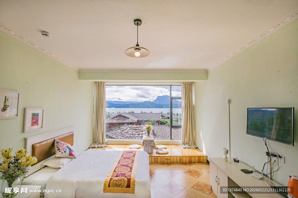 清新简约风卧室温馨空间