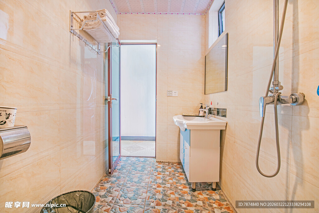 简约温馨的卫生间一角