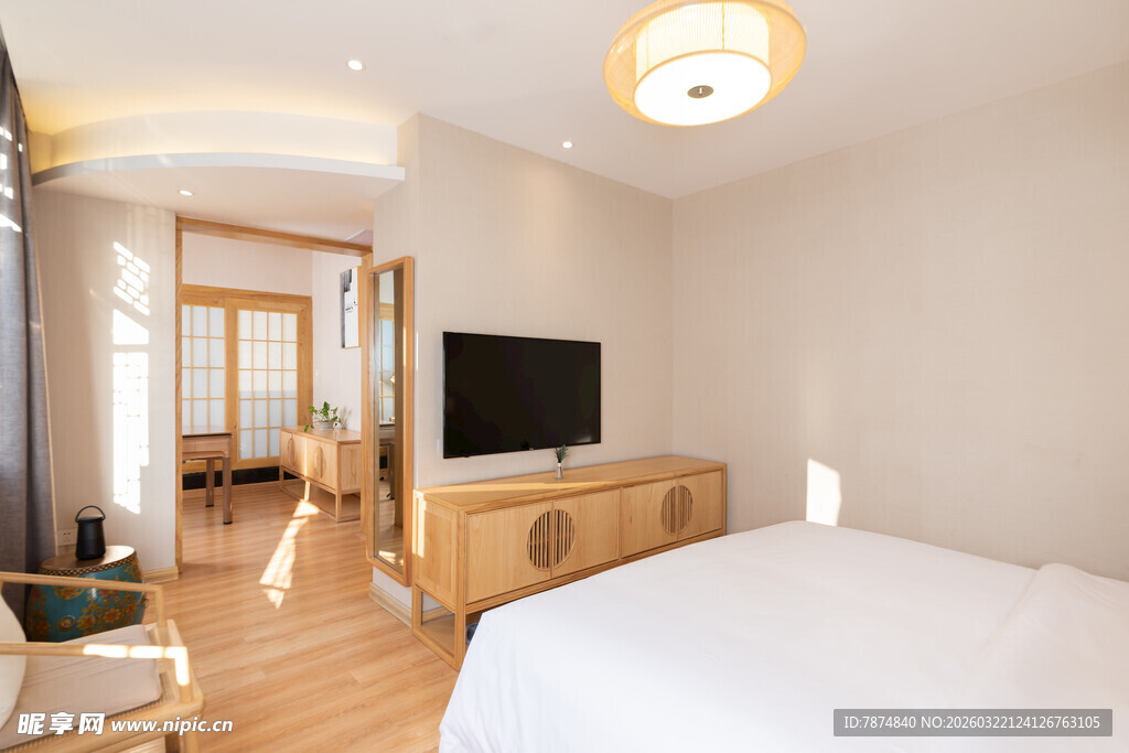 简约温馨卧室室内场景