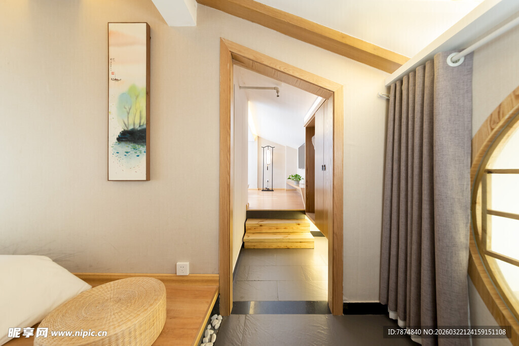 日式风格走廊家居场景