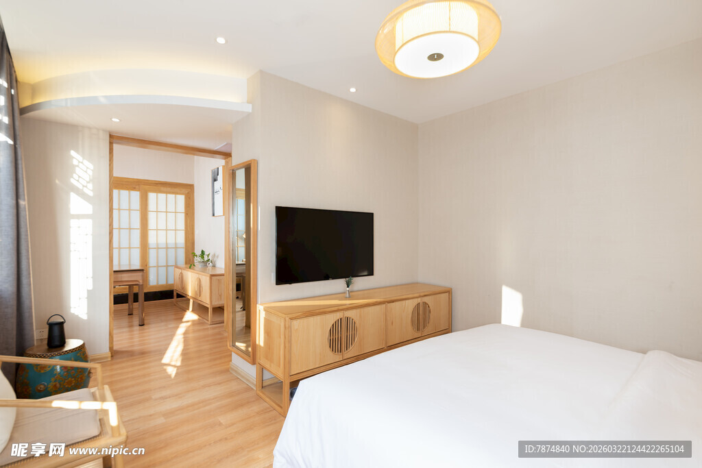 简约温馨卧室室内场景