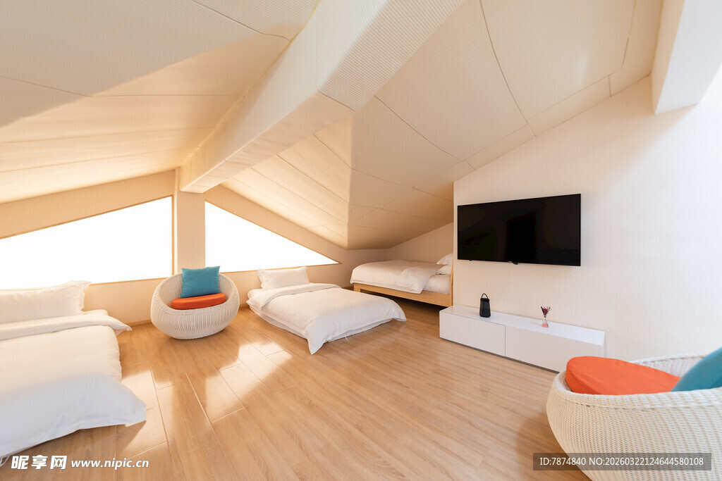 简约阁楼休闲客厅空间