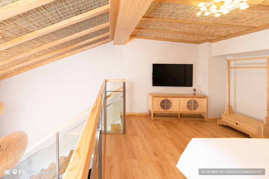 简约温馨阁楼客厅空间