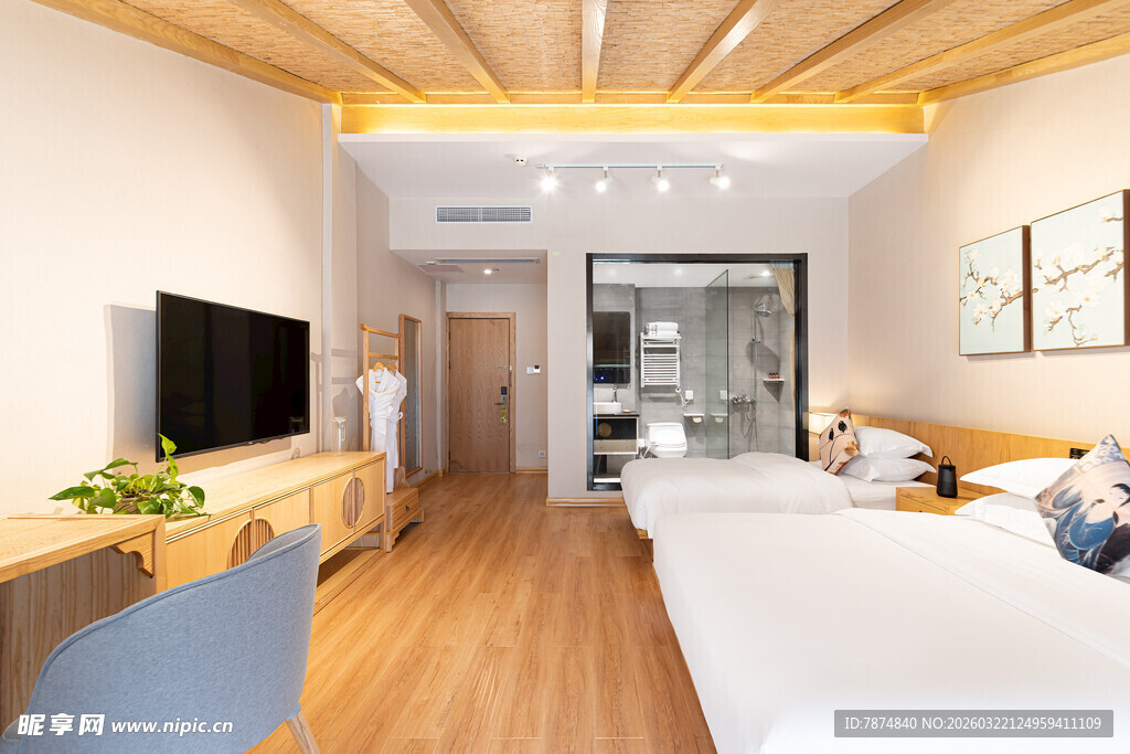 简约温馨卧室室内空间展示