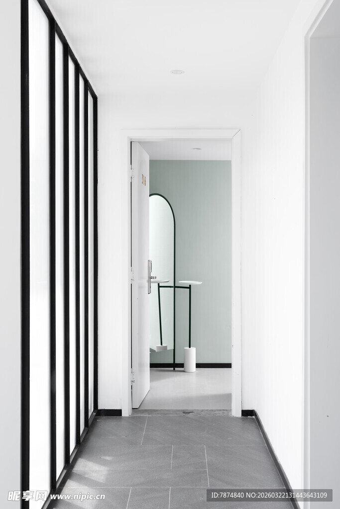 简约现代风的室内走廊空间