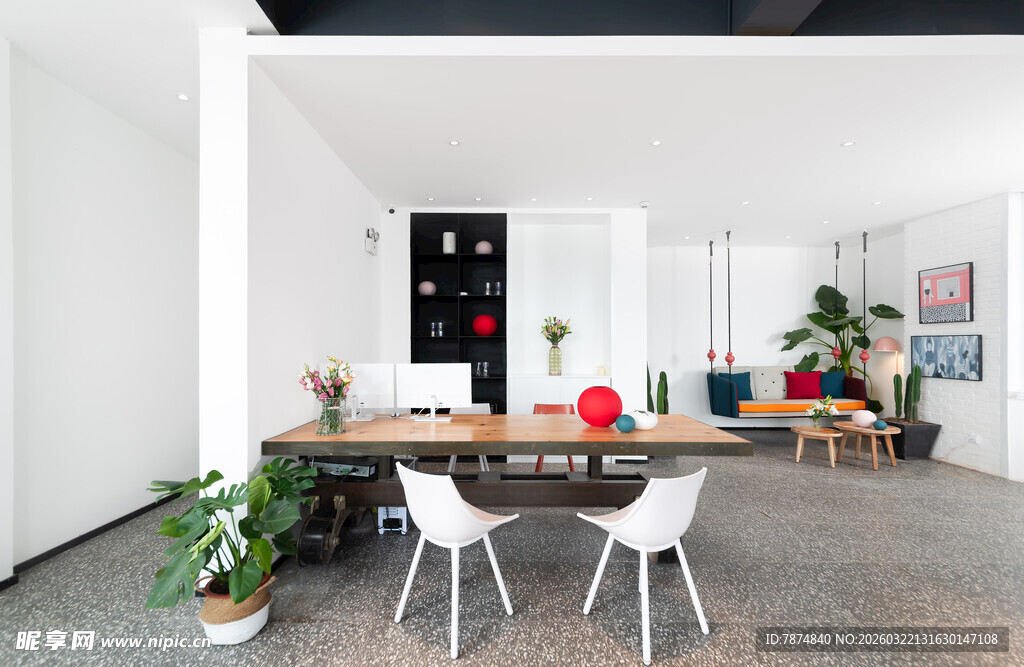 现代简约风开放式办公空间