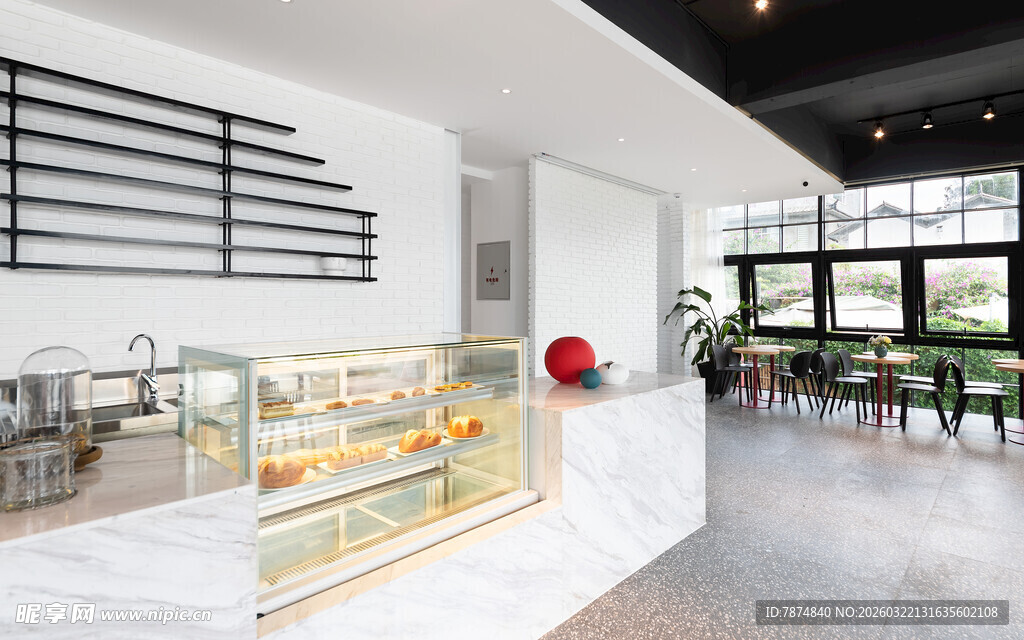 简约风面包店室内景致