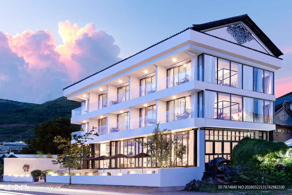 现代精美多层别墅建筑