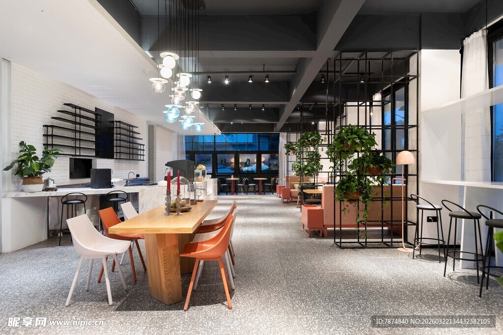 现代开放式办公休闲空间