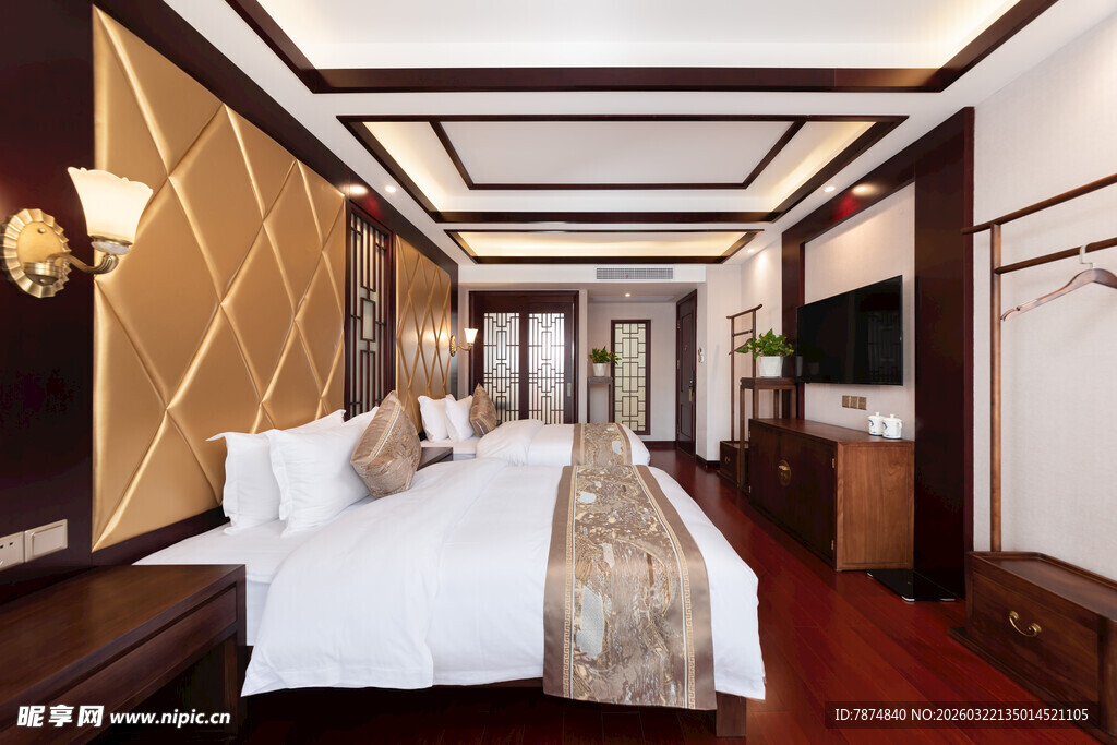 豪华中式风格的精致客房