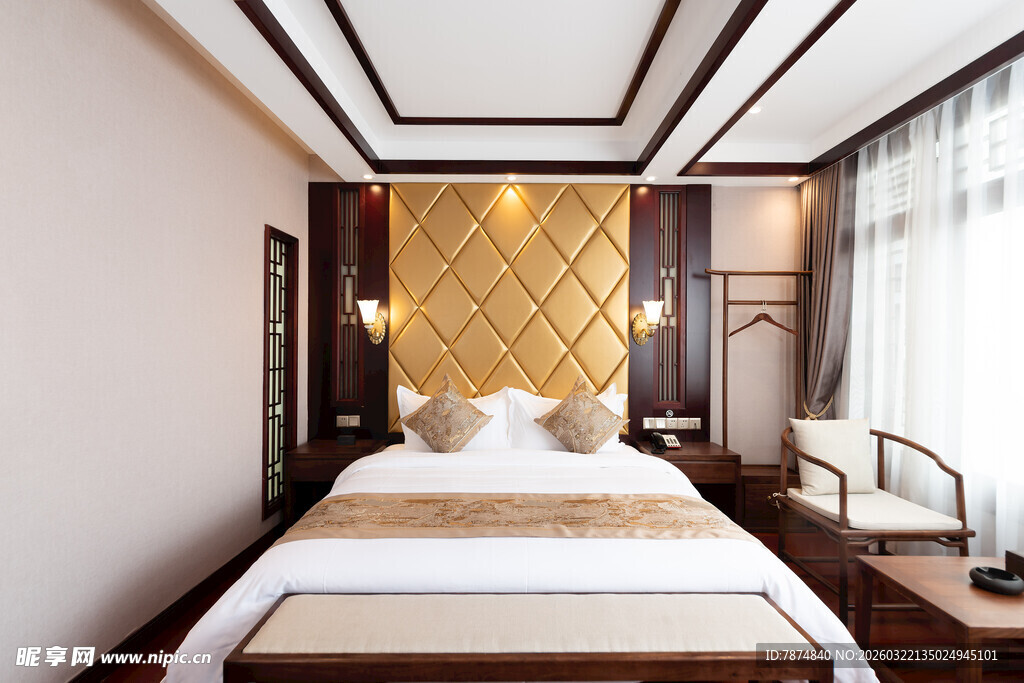 豪华典雅的现代卧室空间