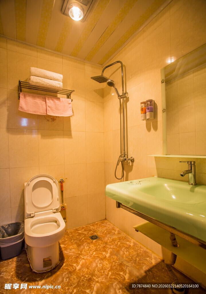 复古风格卫生间内部展示