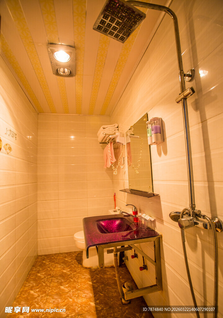 温馨简约风浴室一角