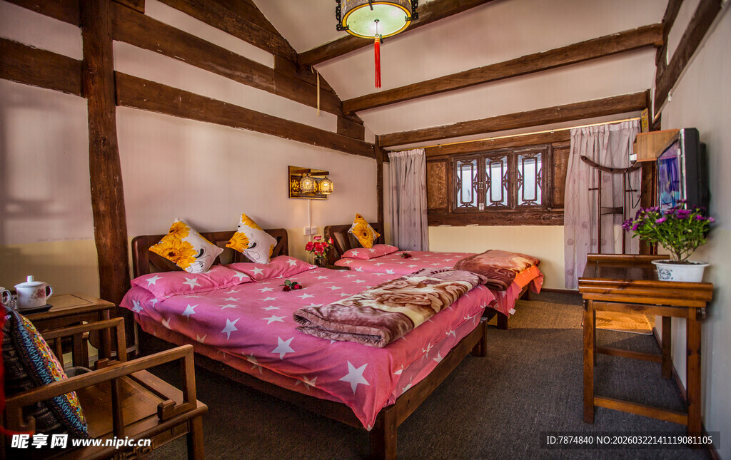 温馨复古风卧室场景