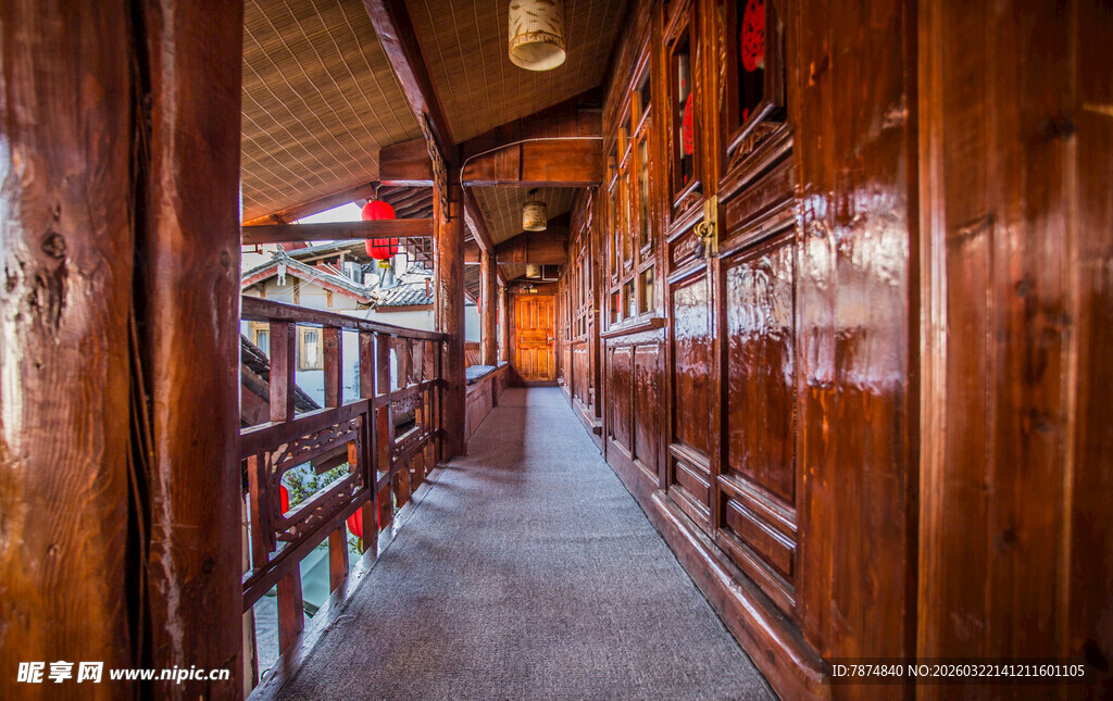 古雅木质走廊 尽显中式韵味