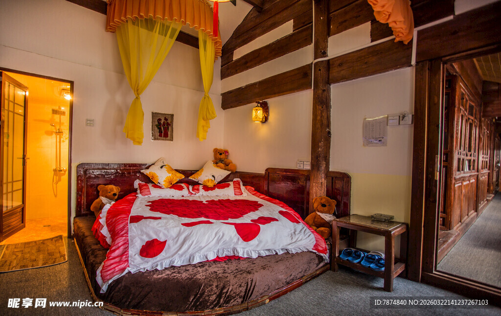 温馨复古风卧室场景