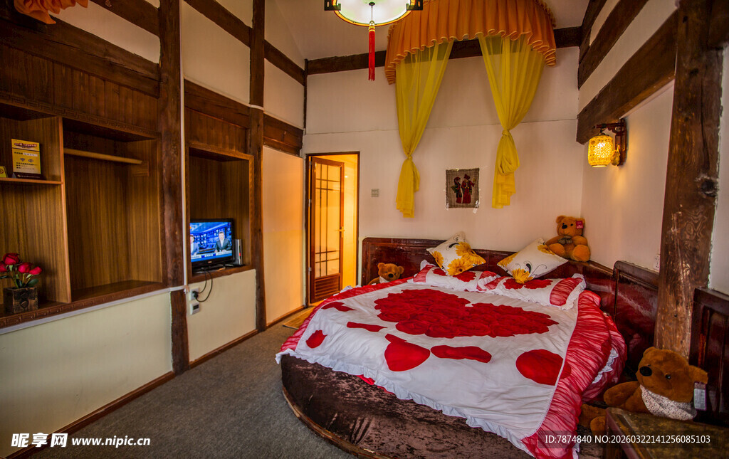 传统风格温馨卧室场景