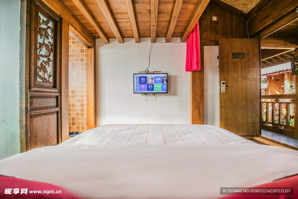 温馨木质风格卧室场景