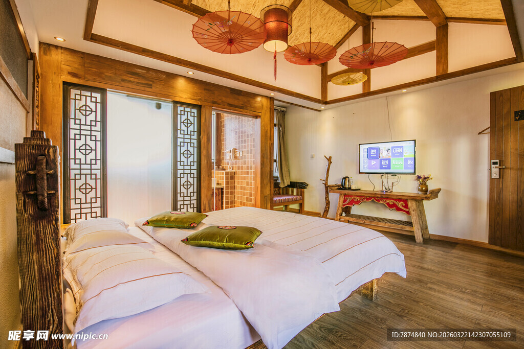 中式典雅风格的温馨卧室