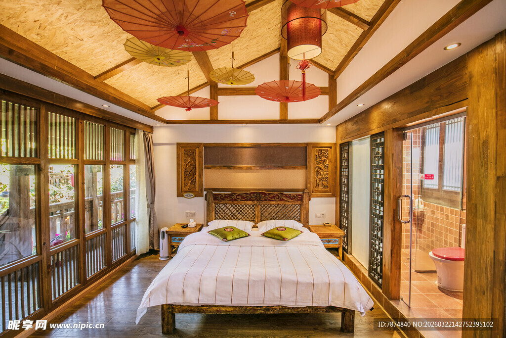 中式典雅风格卧室空间