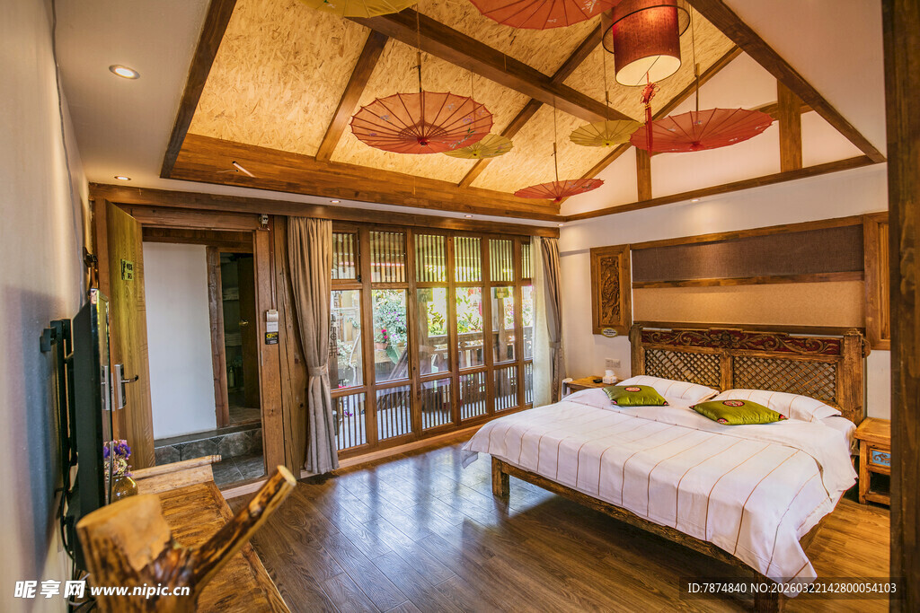 木质温馨风卧室室内景致