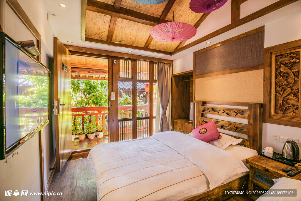 中式风格温馨卧室空间