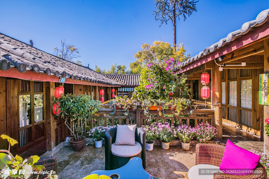 中式庭院景观 雅致闲适