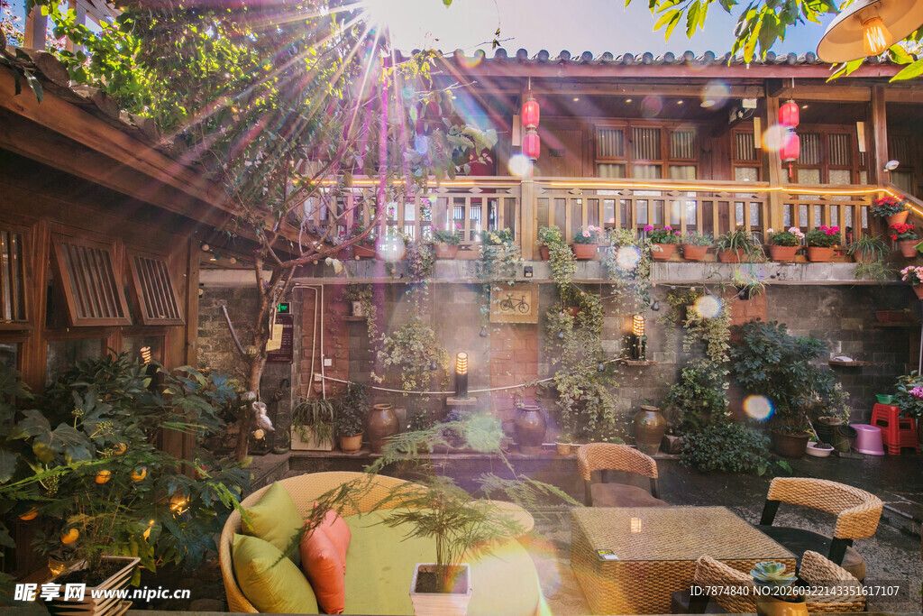 庭院休闲空间惬意场景