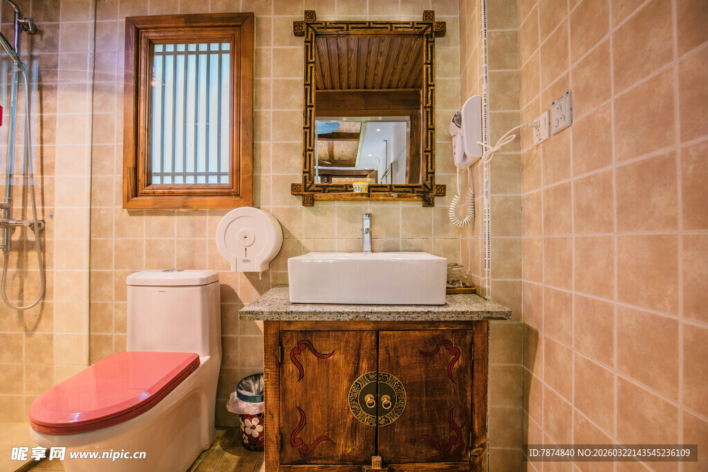 复古风格卫生间洗手台