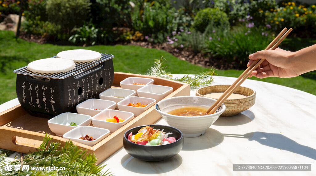 精致日式户外茶点摆盘