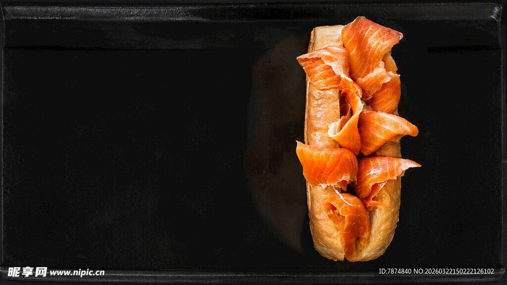 美味三文鱼切片