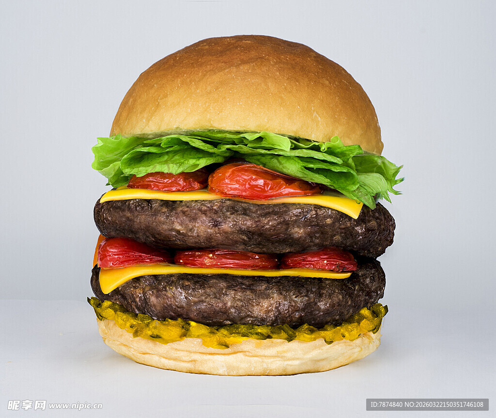 双层美味牛肉汉堡