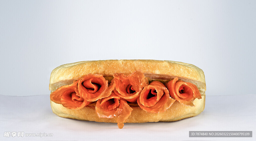 三文鱼芝士夹心面包