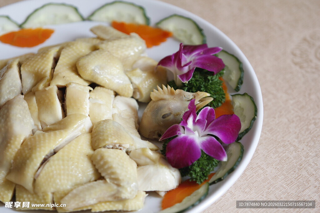 美味白切鸡 摆盘精致诱人