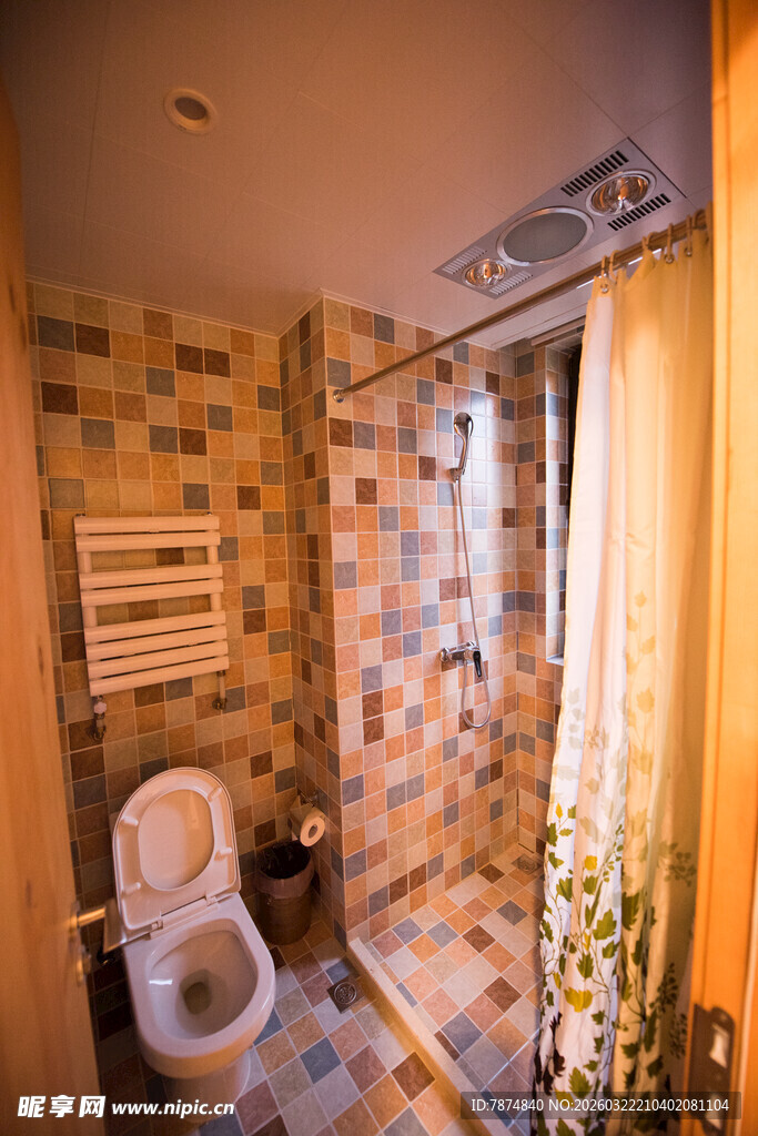 复古风格卫生间内部展示