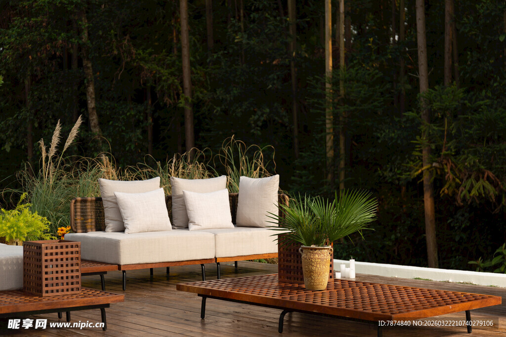 户外休闲沙发庭院景观