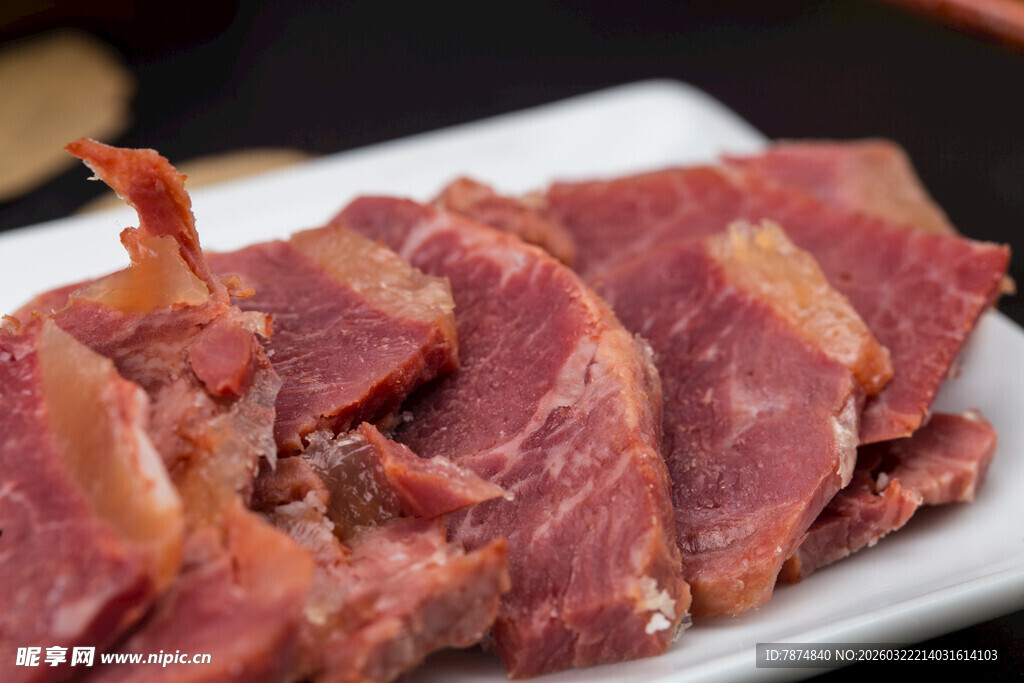 美味酱牛肉切片展示