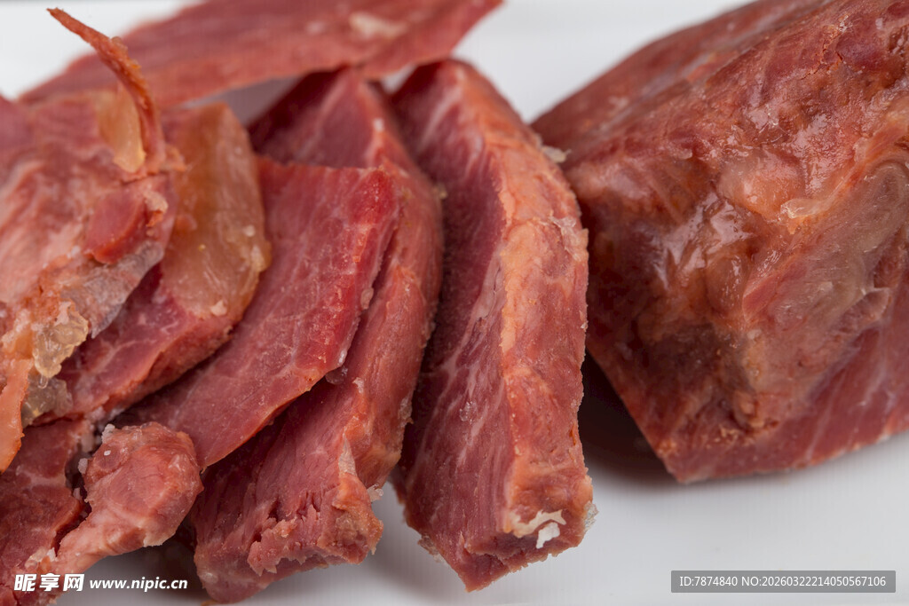 美味牛肉干特写展示