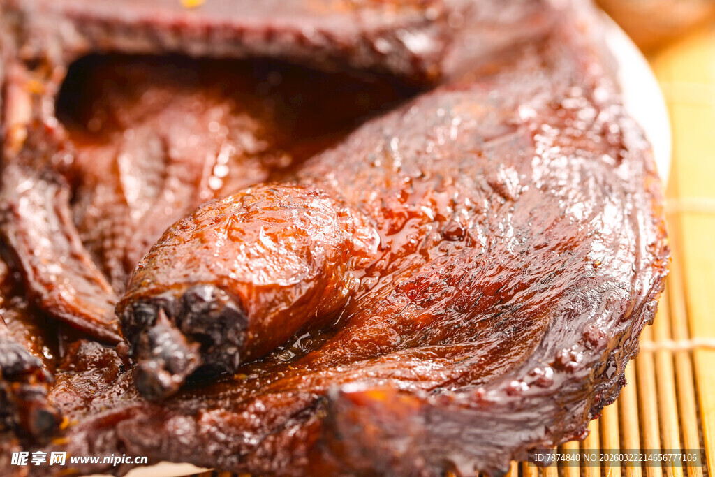 美味风干腊肉特写