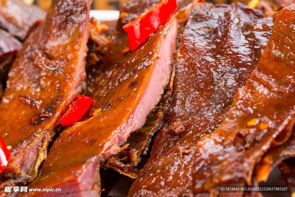 美味酱卤鸭肉类特写