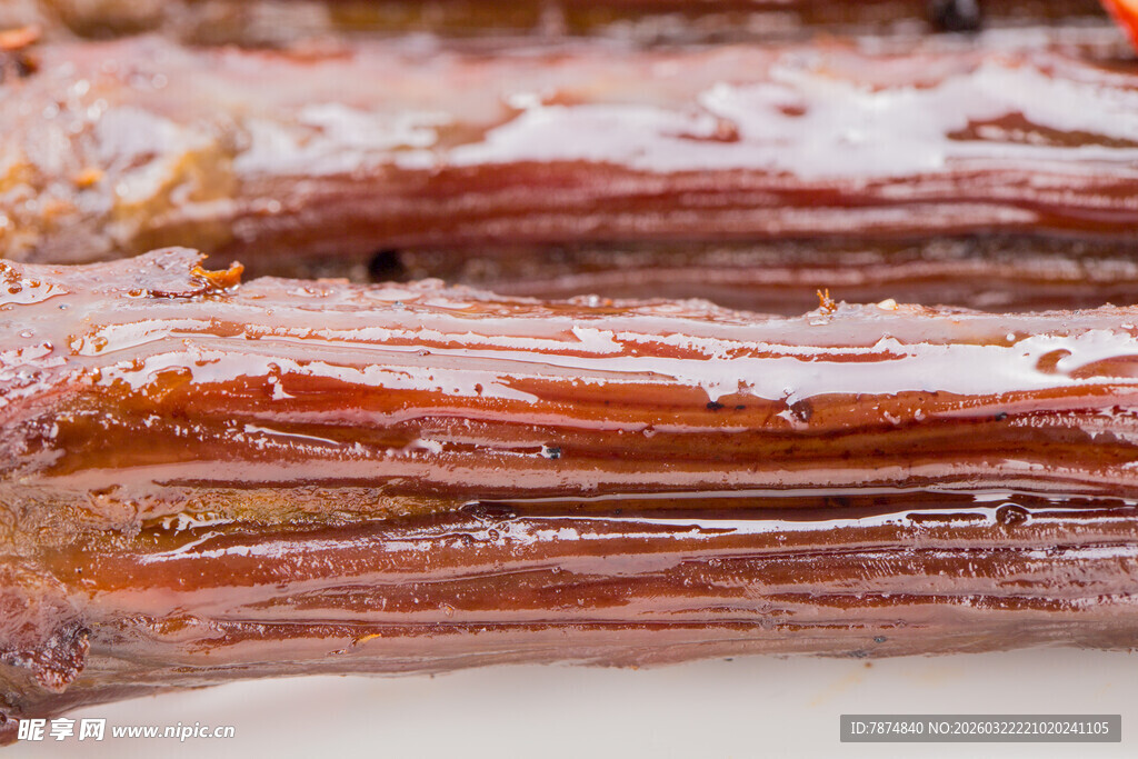 美味风干鸭脖特写