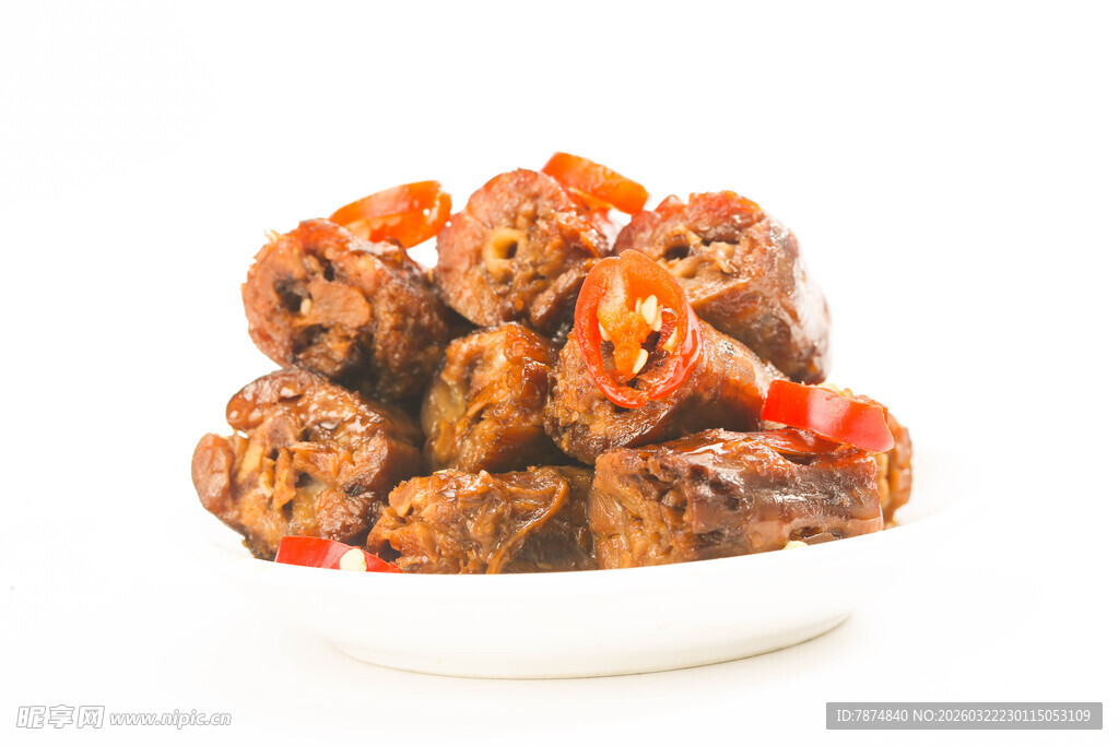 美味诱人的卤鸭脖