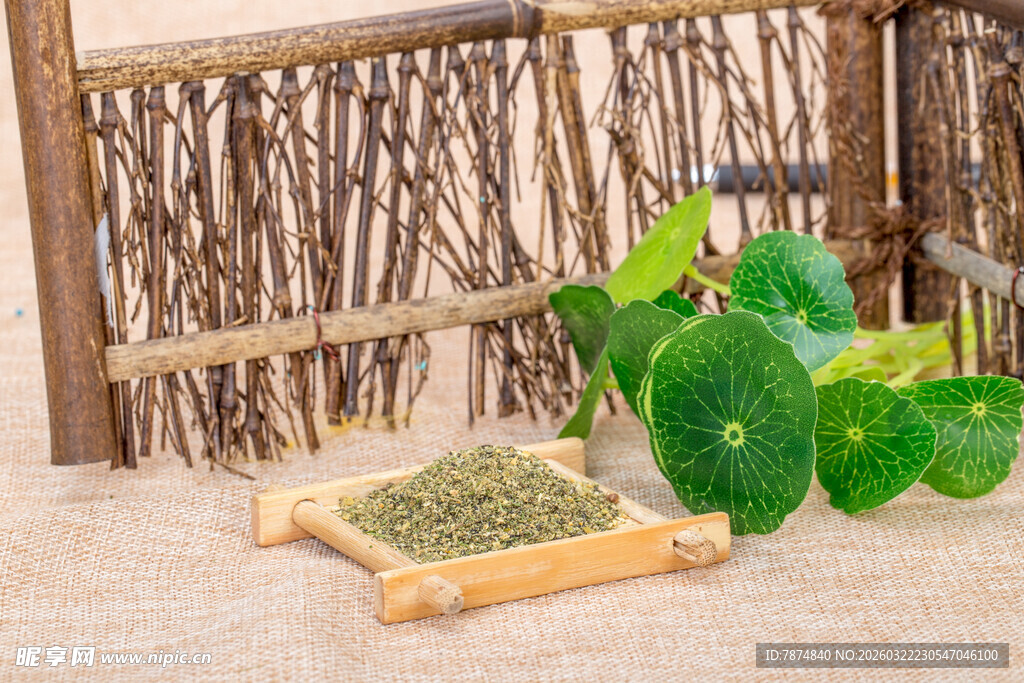 竹盘绿茶自然清新氛围