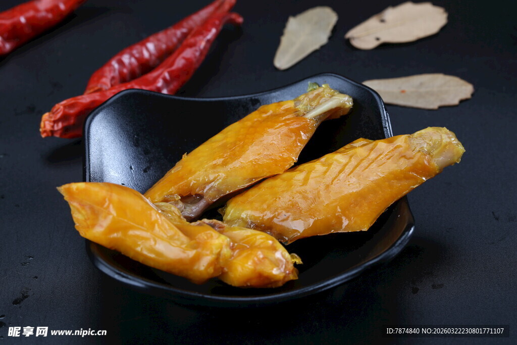 美味卤鸡翅 金黄诱人